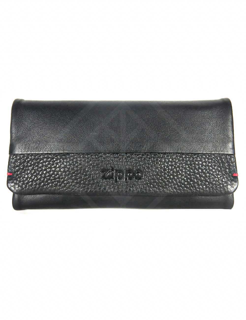 Киссет для табака ZIPPO tobacco pouch nappa leather black